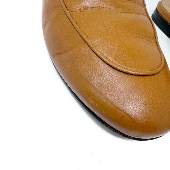 GUCCI Princetown Loafers Tan Brown Mules Shoes Slippers Horsebit EU 35.5 US 5.5 - Picture 12 of 13
